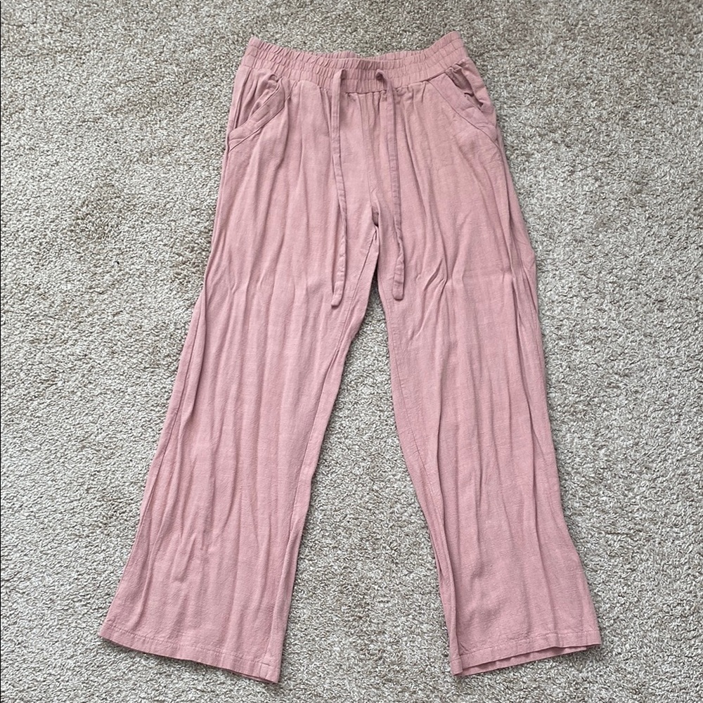 Pink Wide-Leg Pants